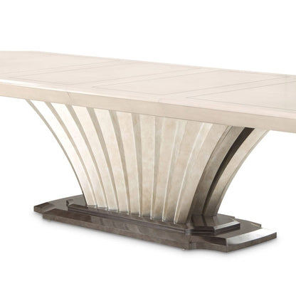 AICO by Michael Amini - Fantosini Pedestal Dining Table - Silver Mist - 9091002-823 view 7
