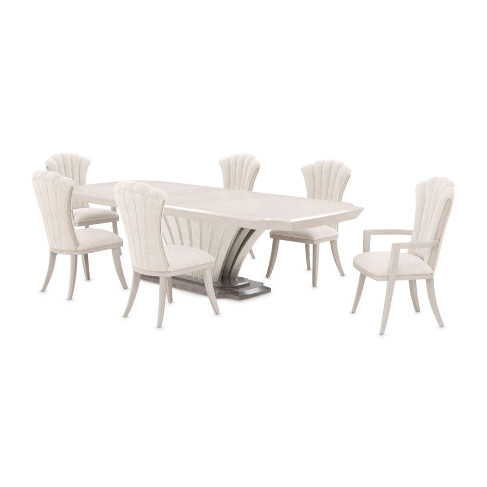 AICO by Michael Amini - Fantosini Pedestal Dining Table - Silver Mist - 9091002-823 view 11