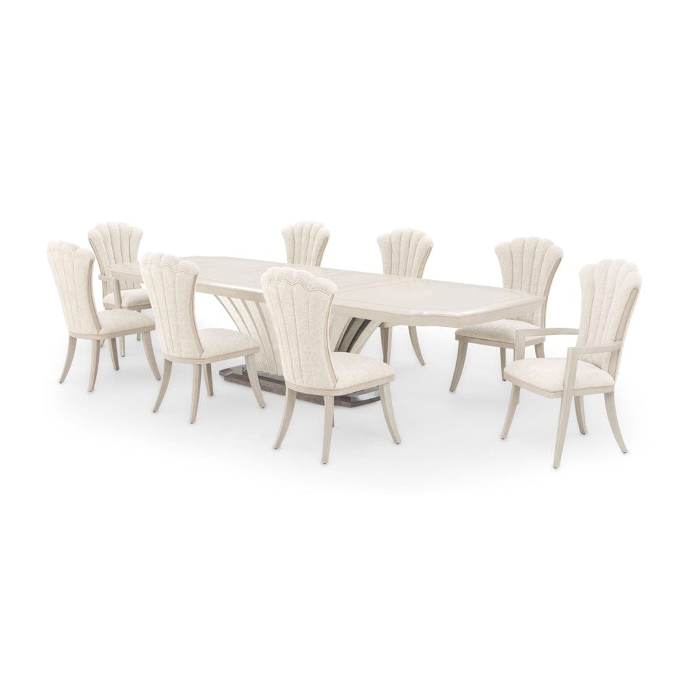 AICO by Michael Amini - Fantosini Pedestal Dining Table - Silver Mist - 9091002-823 view 12