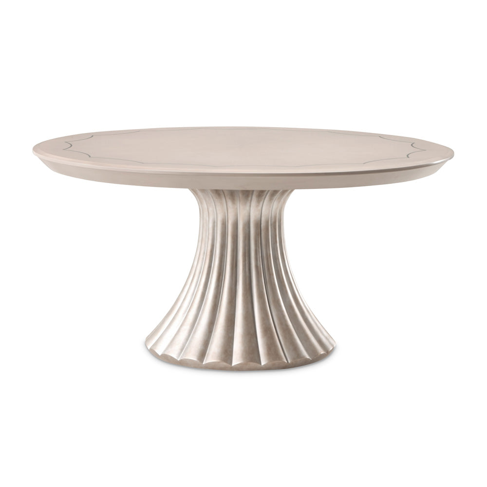 AICO by Michael Amini - Fantosini Round Dining Table - Silver - 9091001-823 view 1