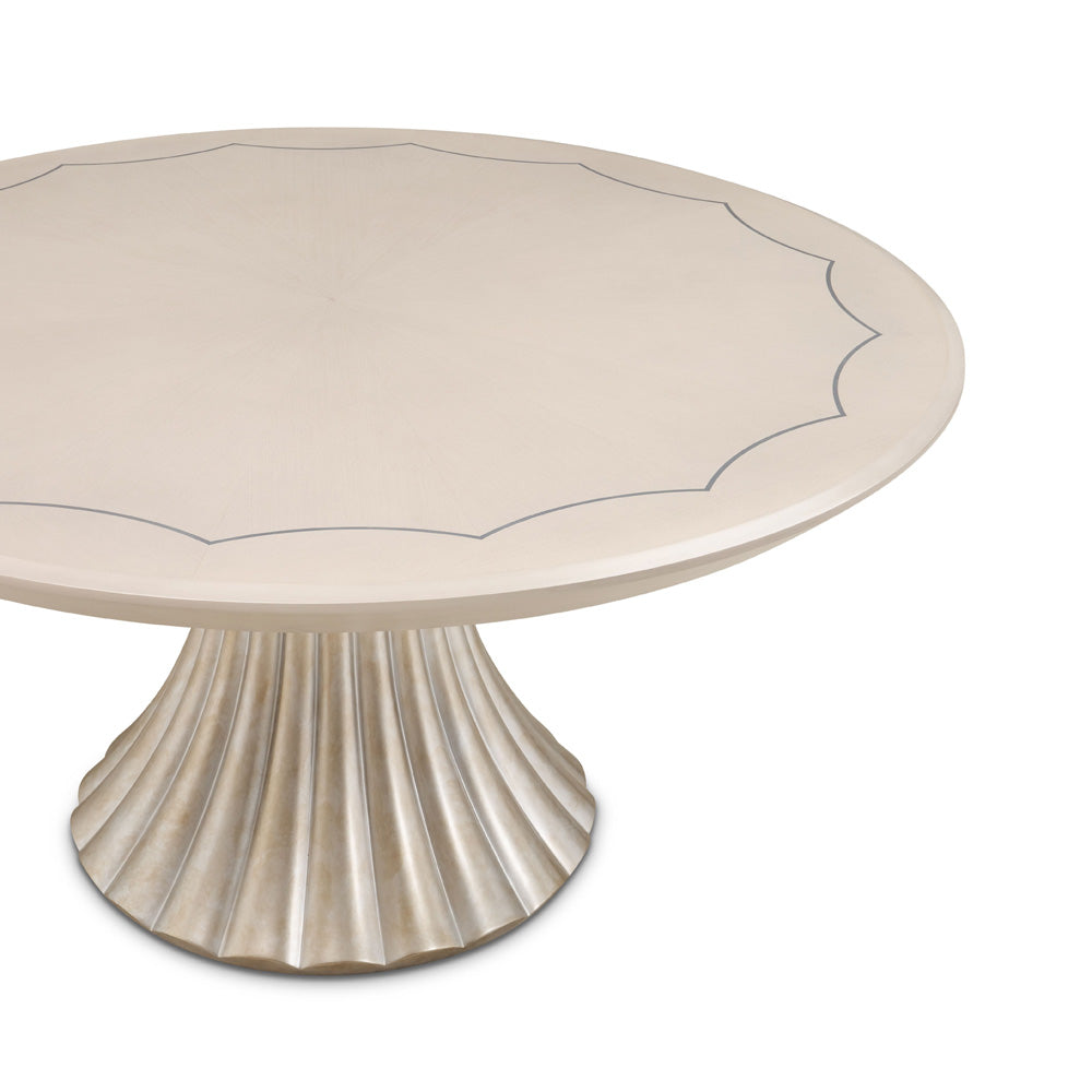 AICO by Michael Amini - Fantosini Round Dining Table - Silver - 9091001-823 view 2
