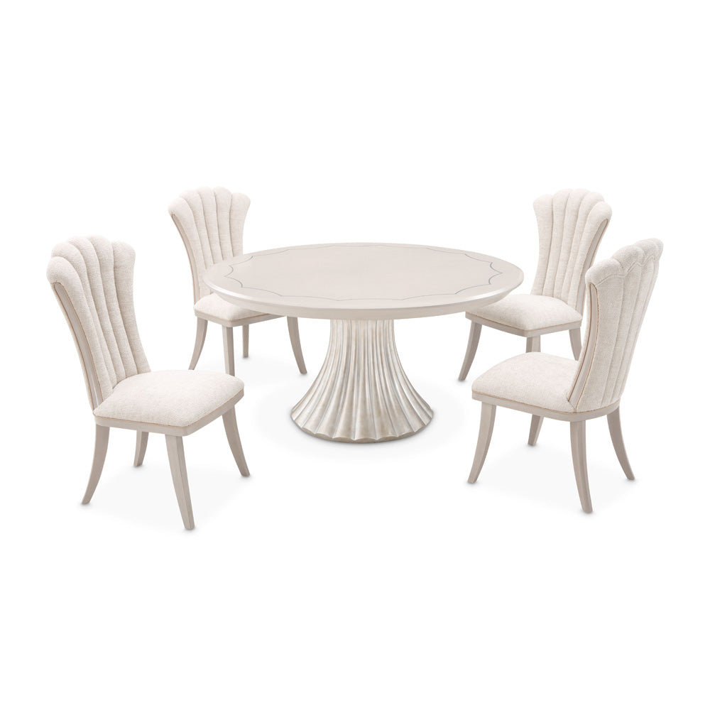 AICO by Michael Amini - Fantosini Round Dining Table - Silver - 9091001-823 view 9