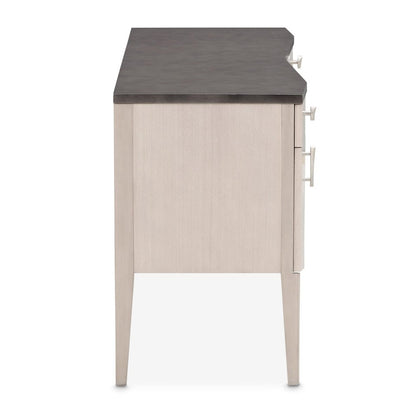 AICO by Michael Amini - Fantosini Vanity Desk - Silver Mist - 9091058-823 view 4