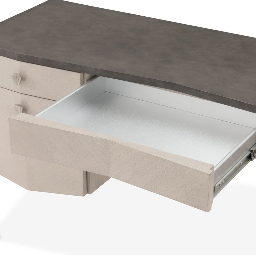 AICO by Michael Amini - Fantosini Vanity Desk - Silver Mist - 9091058-823 view 6