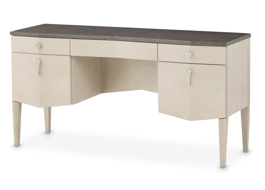 AICO by Michael Amini - Fantosini Vanity Set with Mirror & Chair - Silver Mist - 9091058VAN3-823 view 2