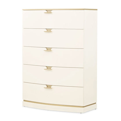 AICO by Michael Amini - La Terrazza 5-Drawer Chest - Creamy Pearl - 9092070SA-112 view 1