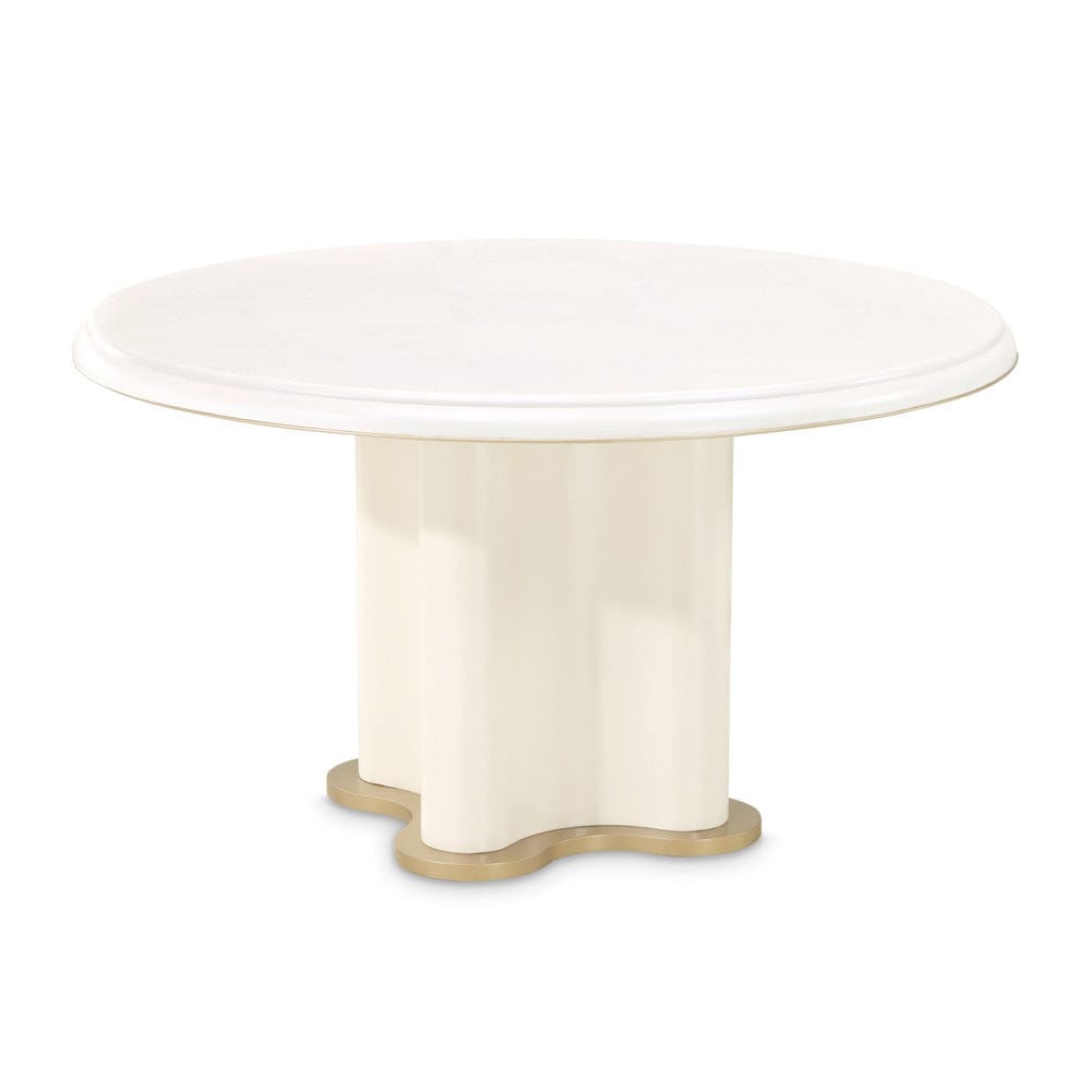 AICO by Michael Amini - La Terrazza 54" Round Dining Table - Creamy Pearl - 9092301-112 view 1