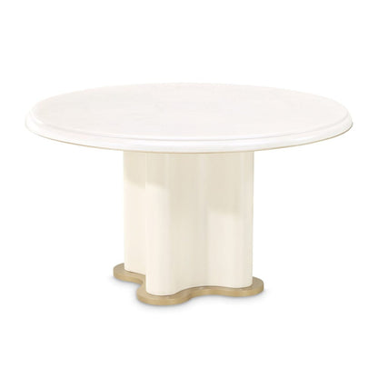AICO by Michael Amini - La Terrazza 54" Round Dining Table - Creamy Pearl - 9092301-112 view 1