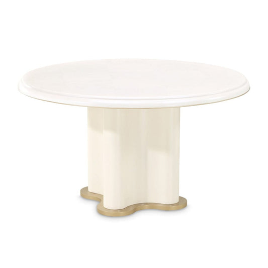 AICO by Michael Amini - La Terrazza 54" Round Dining Table - Creamy Pearl - 9092301-112 view 1