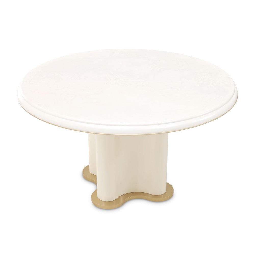 AICO by Michael Amini - La Terrazza 54" Round Dining Table - Creamy Pearl - 9092301-112 view 2