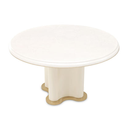 AICO by Michael Amini - La Terrazza 54" Round Dining Table - Creamy Pearl - 9092301-112 view 2