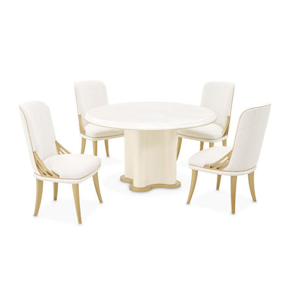 AICO by Michael Amini - La Terrazza 54" Round Dining Table - Creamy Pearl - 9092301-112 view 7