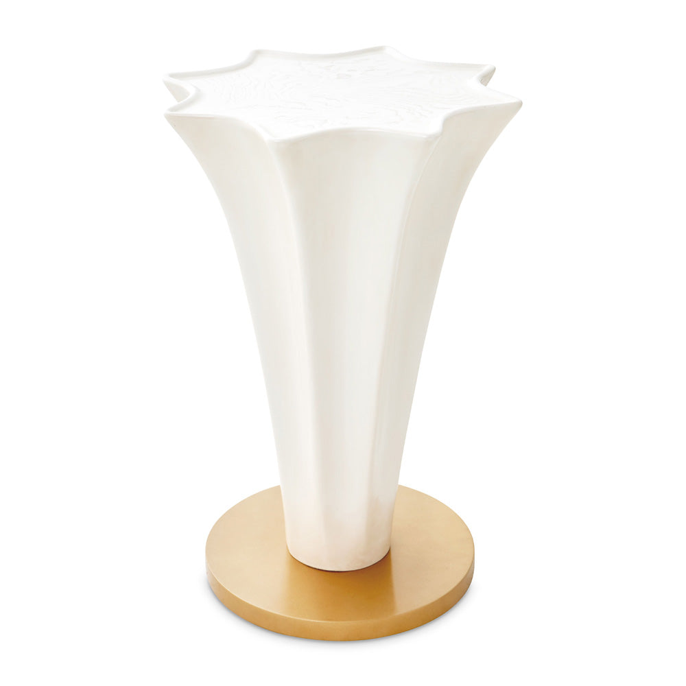 AICO by Michael Amini - La Terrazza Chairside Table - Creamy Pearl - 9092222-112 view 3