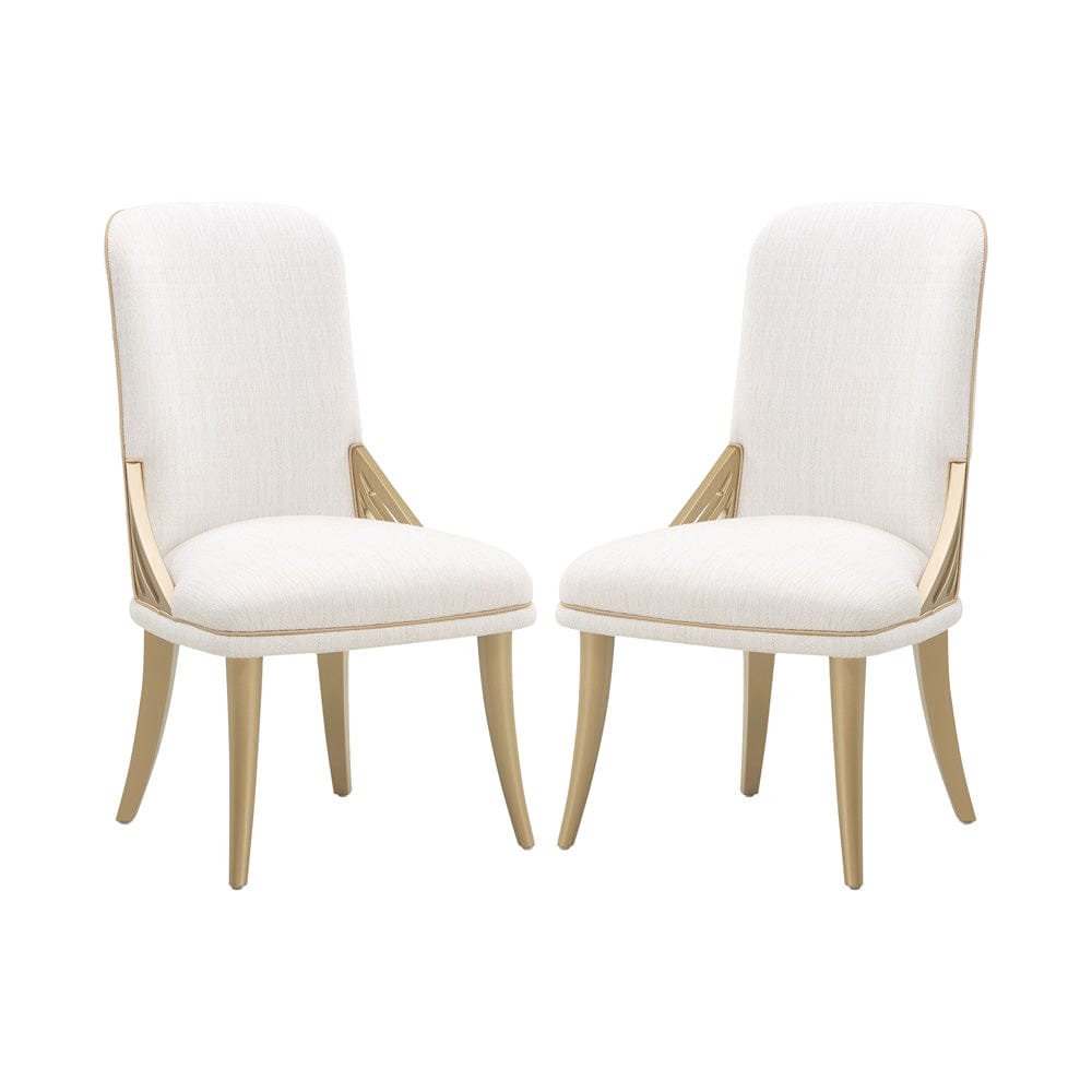 AICO by Michael Amini - La Terrazza Dining Side Chair, Set of 2 - Creamy Pearl - 9092003A-112 view 1