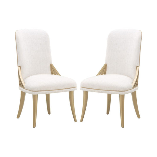 AICO by Michael Amini - La Terrazza Dining Side Chair, Set of 2 - Creamy Pearl - 9092003A-112 view 1