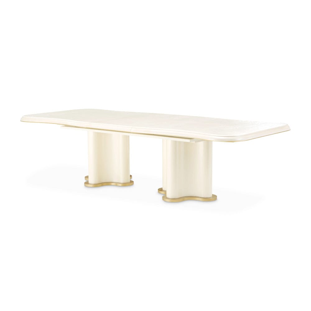 AICO by Michael Amini - La Terrazza Double Pedestal Dining Table - Creamy Pearl - 9092002-112 view 1