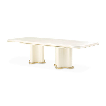 AICO by Michael Amini - La Terrazza Double Pedestal Dining Table - Creamy Pearl - 9092002-112 view 1