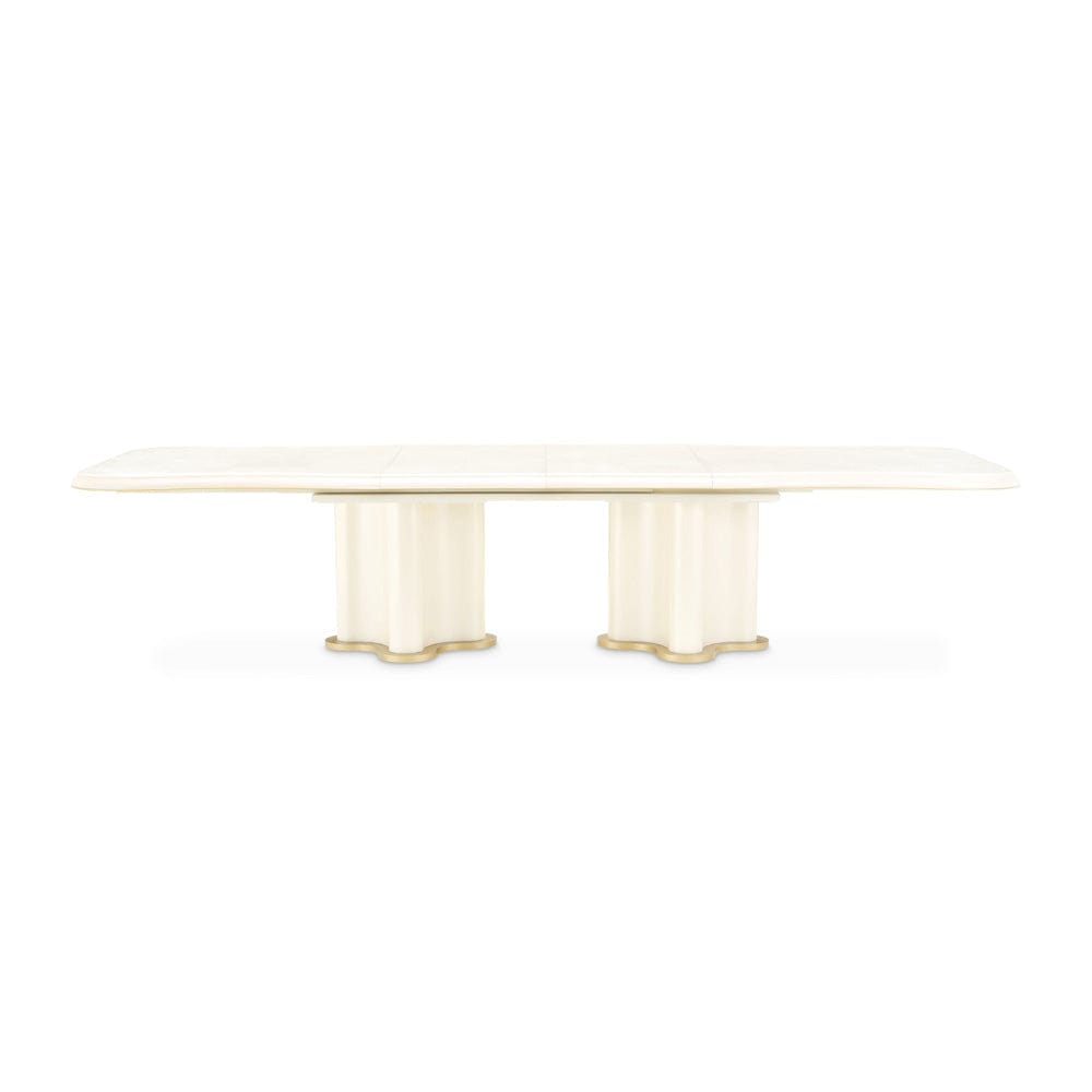 AICO by Michael Amini - La Terrazza Double Pedestal Dining Table - Creamy Pearl - 9092002-112 view 3