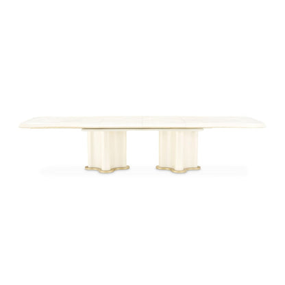 AICO by Michael Amini - La Terrazza Double Pedestal Dining Table - Creamy Pearl - 9092002-112 view 3