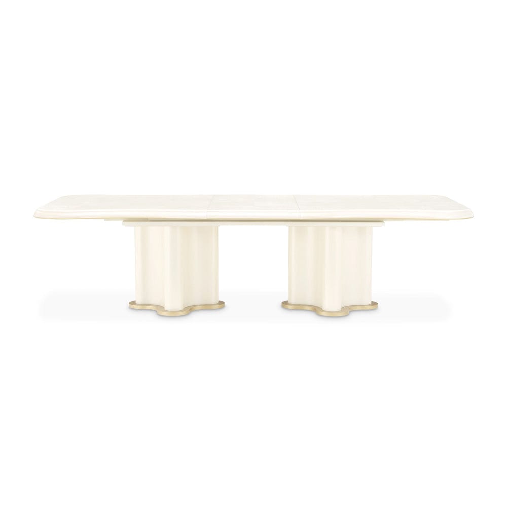 AICO by Michael Amini - La Terrazza Double Pedestal Dining Table - Creamy Pearl - 9092002-112 view 4