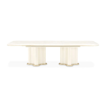 AICO by Michael Amini - La Terrazza Double Pedestal Dining Table - Creamy Pearl - 9092002-112 view 4
