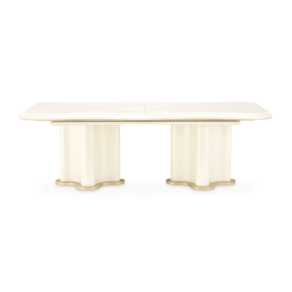 AICO by Michael Amini - La Terrazza Double Pedestal Dining Table - Creamy Pearl - 9092002-112 view 5