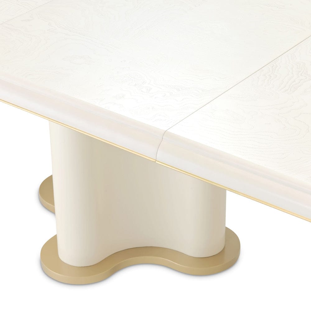 AICO by Michael Amini - La Terrazza Double Pedestal Dining Table - Creamy Pearl - 9092002-112 view 6