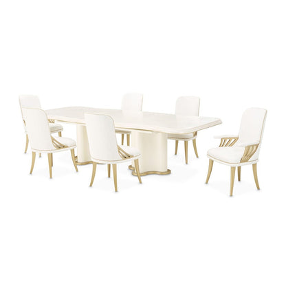 AICO by Michael Amini - La Terrazza Double Pedestal Dining Table - Creamy Pearl - 9092002-112 view 11