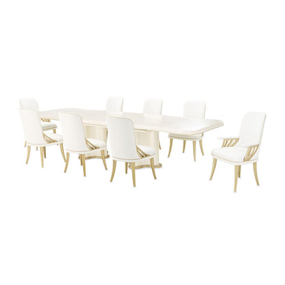 AICO by Michael Amini - La Terrazza Double Pedestal Dining Table - Creamy Pearl - 9092002-112 view 12