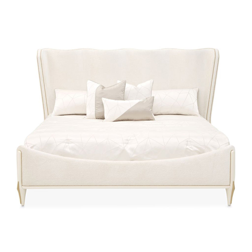 AICO by Michael Amini - La Terrazza Queen Panel Bed - Creamy Pearl - 9092000QN3-112 view 2