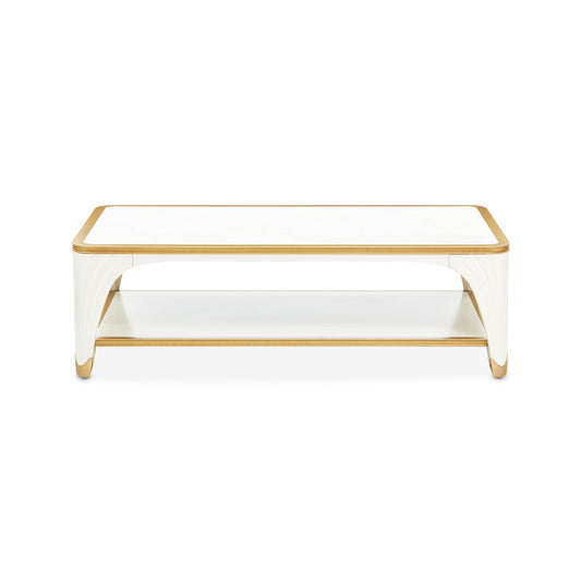 AICO by Michael Amini - La Terrazza Rectangular Cocktail Table - Creamy Pearl - 9092201-112 view 2