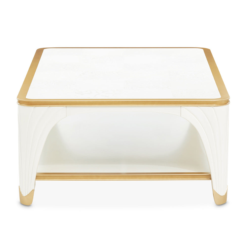 AICO by Michael Amini - La Terrazza Rectangular Cocktail Table - Creamy Pearl - 9092201-112 view 3