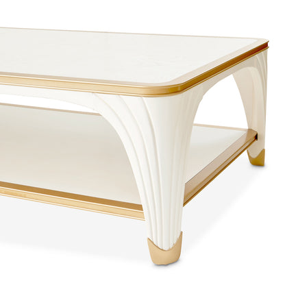 AICO by Michael Amini - La Terrazza Rectangular Cocktail Table - Creamy Pearl - 9092201-112 view 5