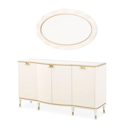 AICO by Michael Amini - La Terrazza Sideboard with Mirror - Creamy Pearl - 9092007-260-112 view 1