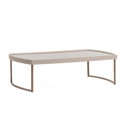 AICO by Michael Amini - Lisbon Cocktail Table - Silken Cream/Bronze - LFR-LSBN201-144 view 1