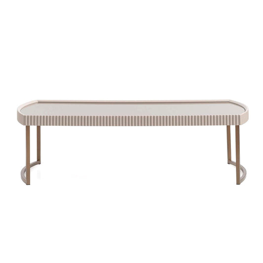 AICO by Michael Amini - Lisbon Cocktail Table - Silken Cream/Bronze - LFR-LSBN201-144 view 2