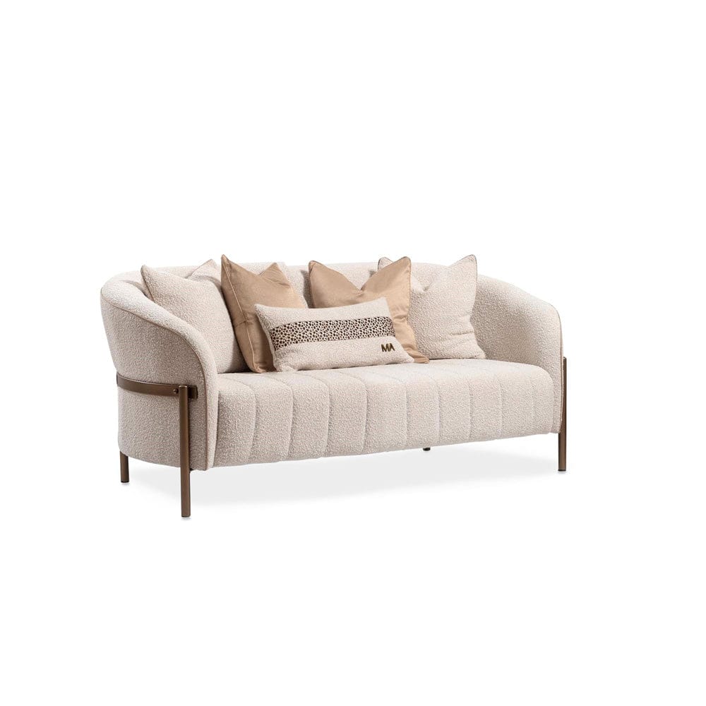 AICO by Michael Amini - Lisbon Loveseat - Oyster/Matte Bronze - LFR-LSBN825-OYS-836 view 1