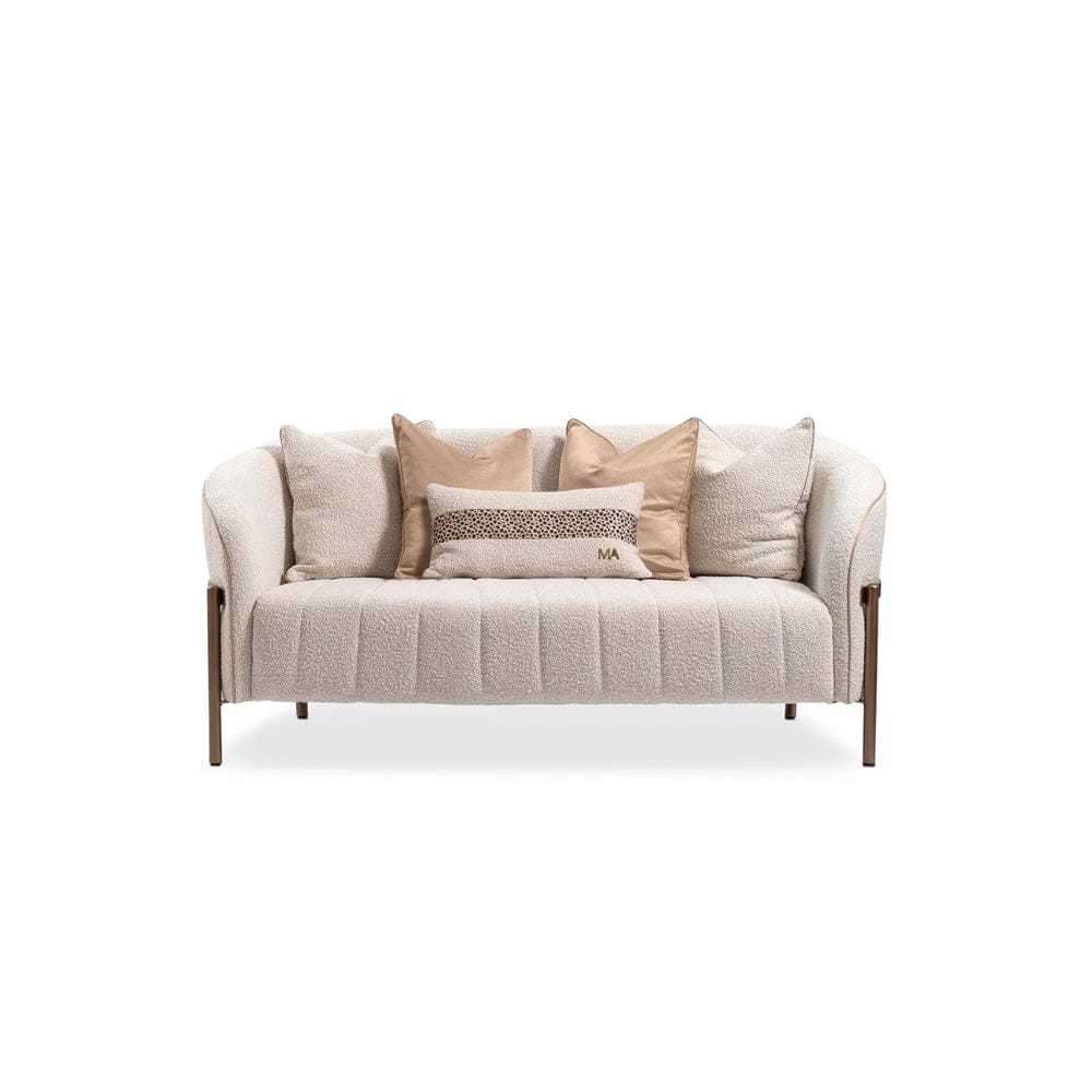 AICO by Michael Amini - Lisbon Loveseat - Oyster/Matte Bronze - LFR-LSBN825-OYS-836 view 2