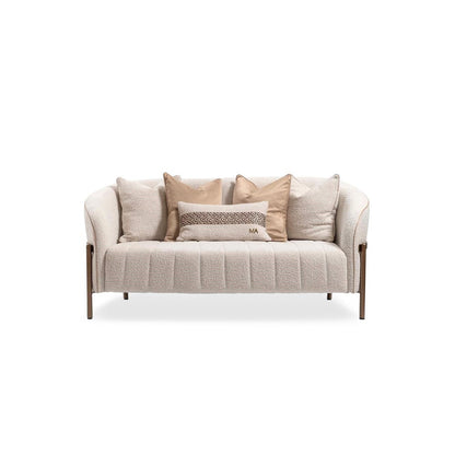 AICO by Michael Amini - Lisbon Loveseat - Oyster/Matte Bronze - LFR-LSBN825-OYS-836 view 2