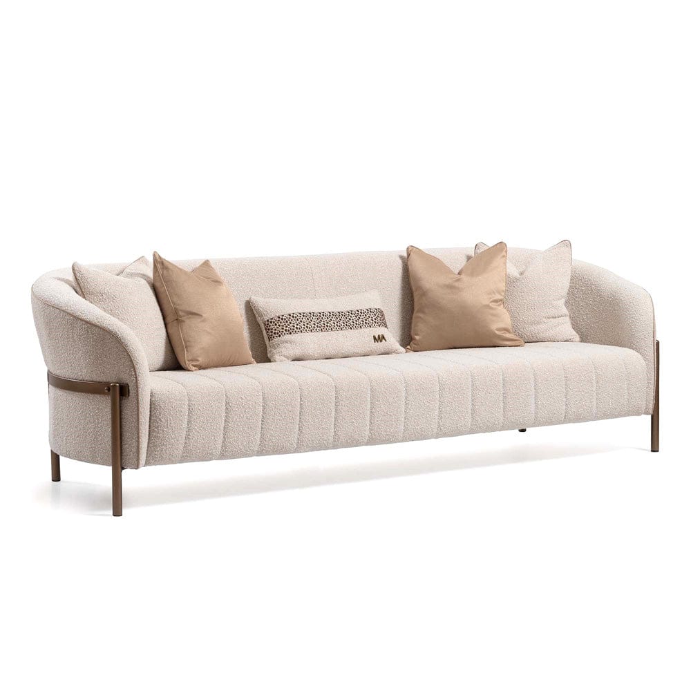 AICO by Michael Amini - Lisbon Sofa - Oyster/Matte Bronze - LFR-LSBN815-OYS-836 view 1