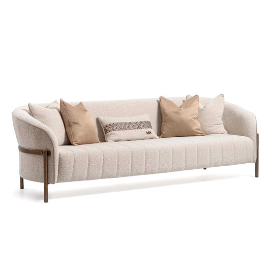 AICO by Michael Amini - Lisbon Sofa - Oyster/Matte Bronze - LFR-LSBN815-OYS-836 view 1