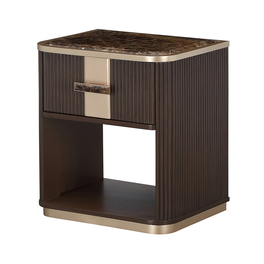 AICO by Michael Amini - West Kensington 1-Drawer Nightstand - Medium Espresso - 9096040-417 view 1