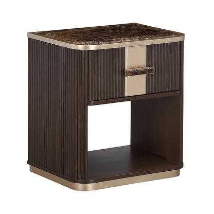 AICO by Michael Amini - West Kensington 1-Drawer Nightstand - Medium Espresso - 9096040-417 view 3