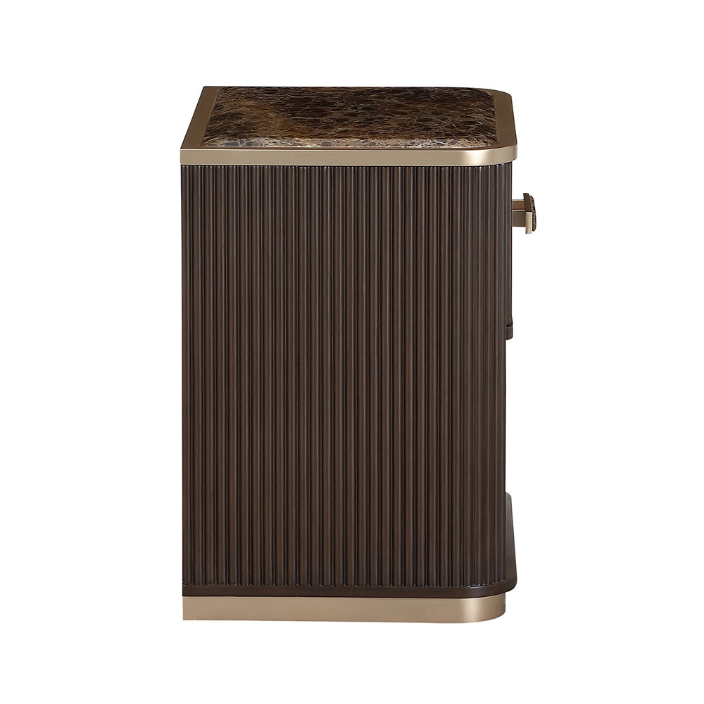 AICO by Michael Amini - West Kensington 1-Drawer Nightstand - Medium Espresso - 9096040-417 view 4