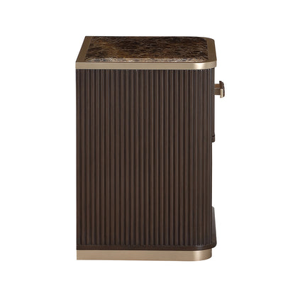 AICO by Michael Amini - West Kensington 1-Drawer Nightstand - Medium Espresso - 9096040-417 view 4