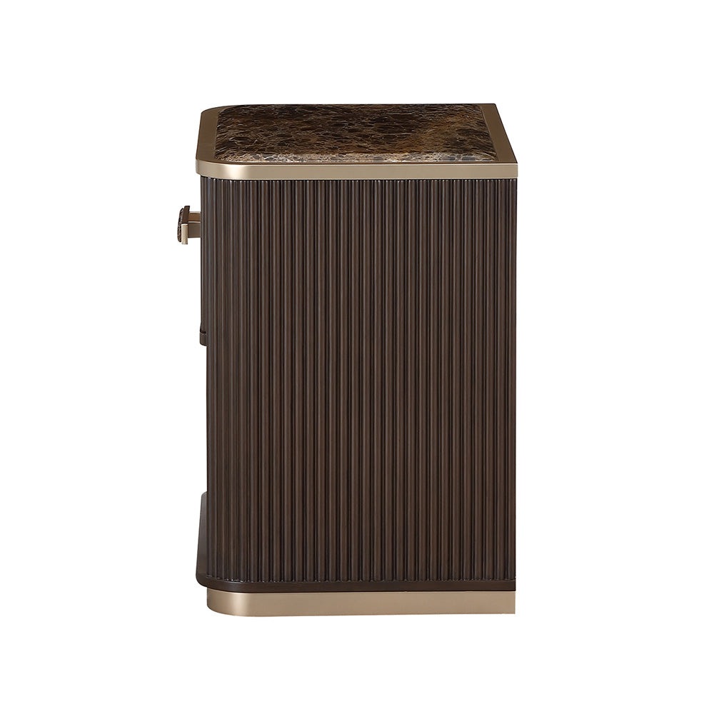 AICO by Michael Amini - West Kensington 1-Drawer Nightstand - Medium Espresso - 9096040-417 view 5