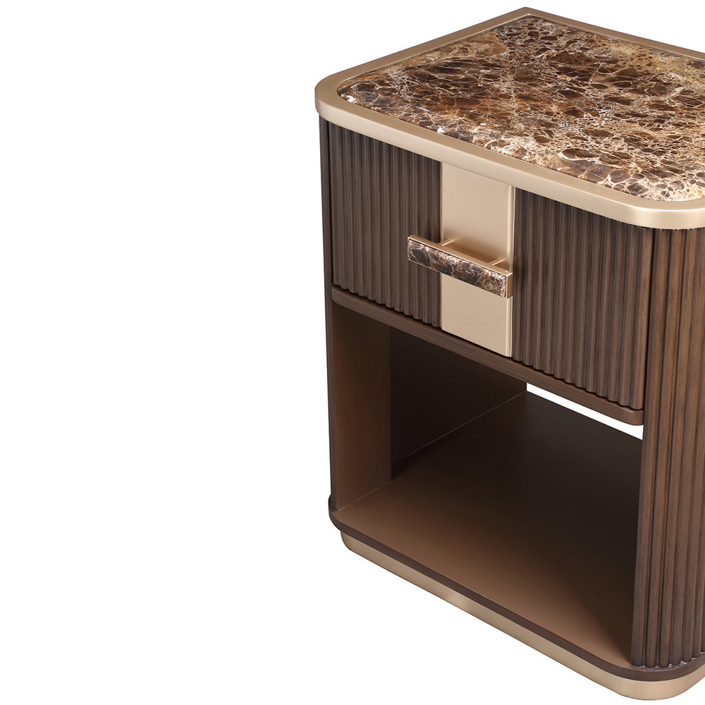 AICO by Michael Amini - West Kensington 1-Drawer Nightstand - Medium Espresso - 9096040-417 view 6