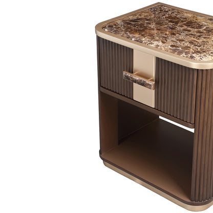 AICO by Michael Amini - West Kensington 1-Drawer Nightstand - Medium Espresso - 9096040-417 view 6