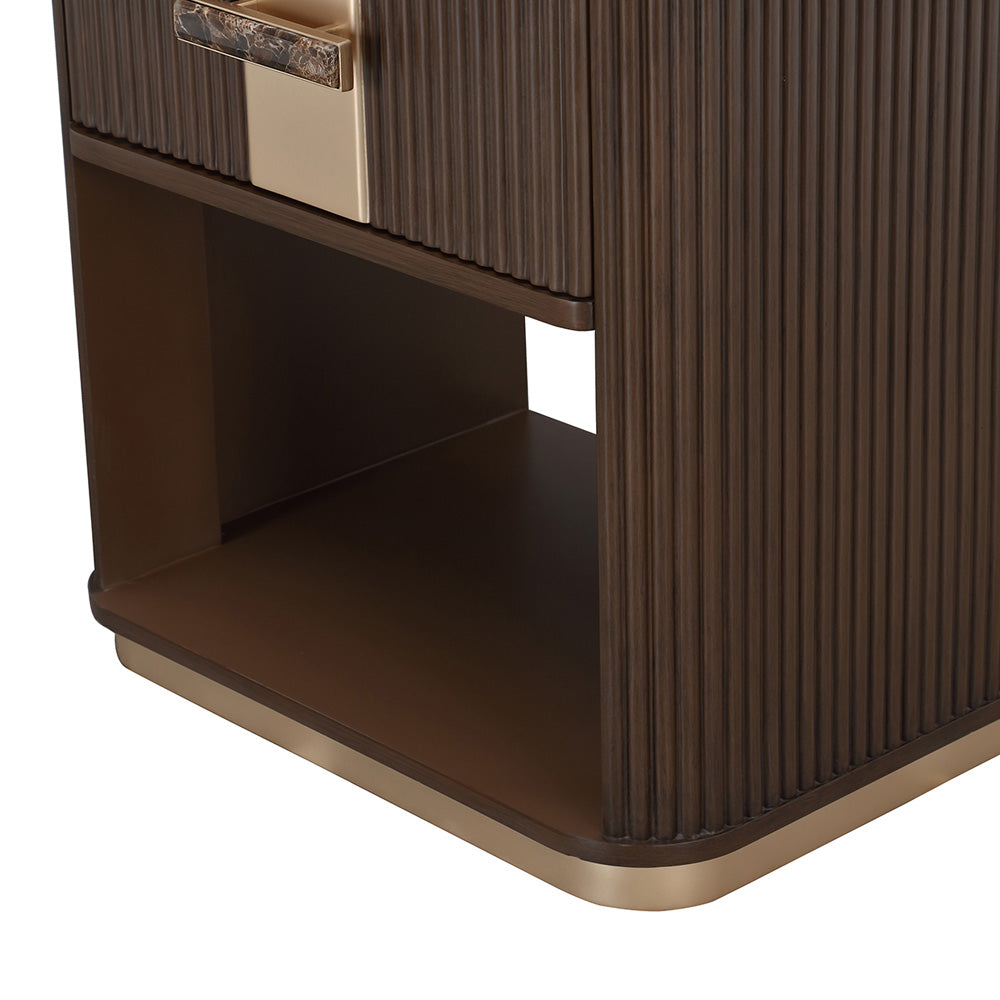 AICO by Michael Amini - West Kensington 1-Drawer Nightstand - Medium Espresso - 9096040-417 view 8