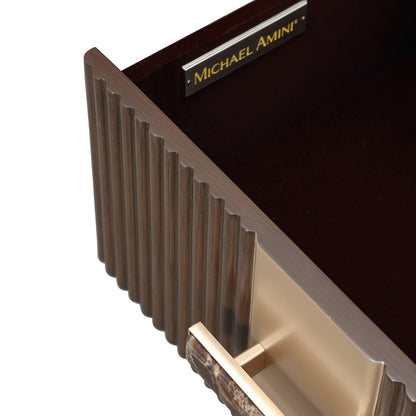 AICO by Michael Amini - West Kensington 1-Drawer Nightstand - Medium Espresso - 9096040-417 view 11